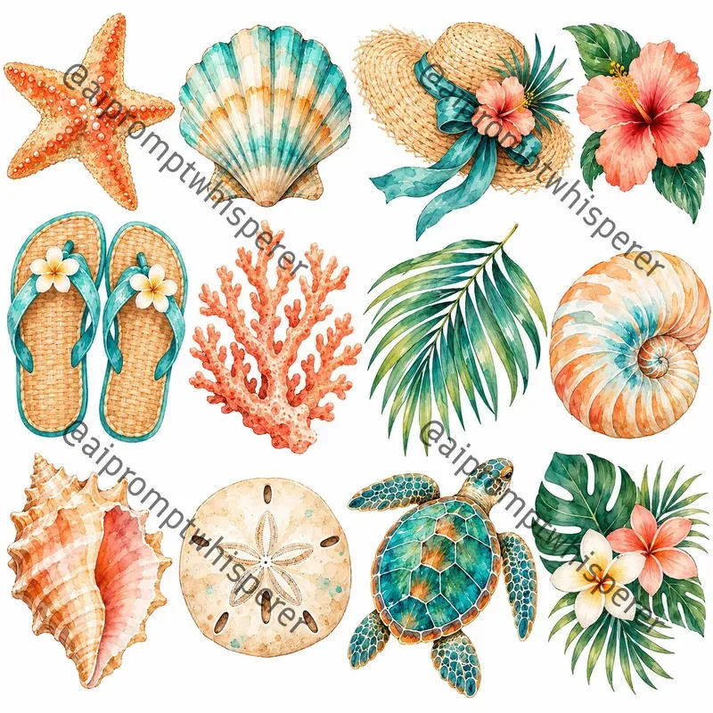 Watercolor Clipart Sheet Maker For Etsy