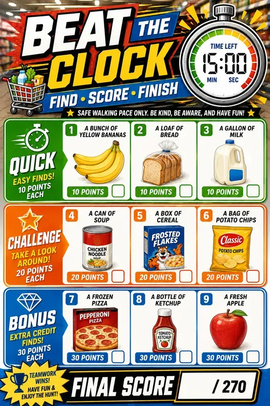 Timed Scavenger Hunt Challenge Generator