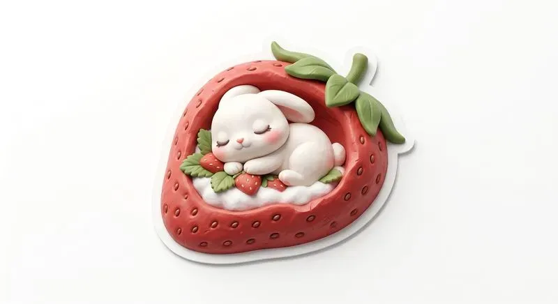 3D Cozy Clay Cute Animal Stickers