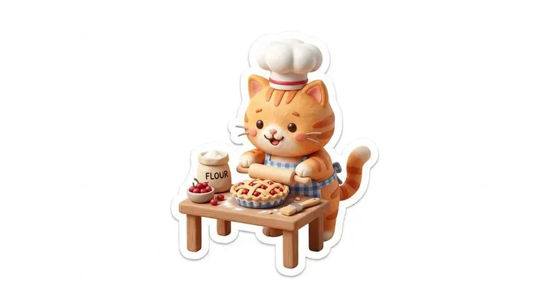 3D Cozy Clay Cute Animal Stickers