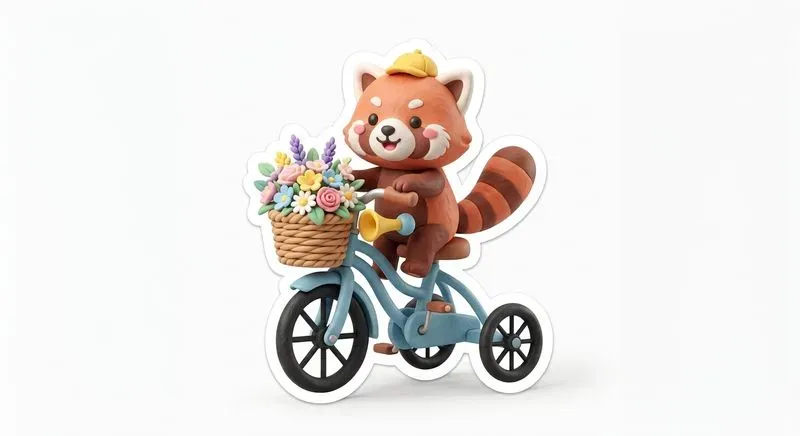 3D Cozy Clay Cute Animal Stickers