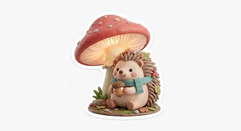 3D Cozy Clay Cute Animal Stickers