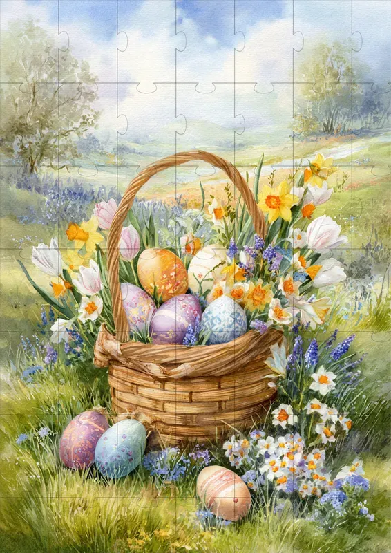 Vintage Easter Meadow Illustrations