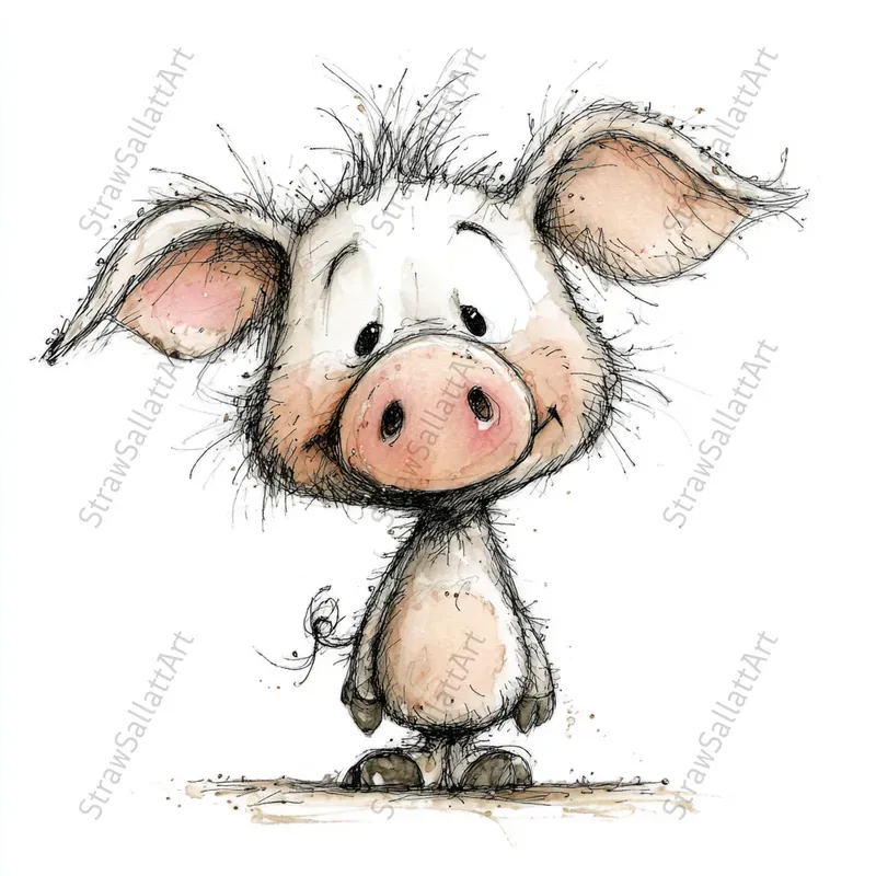 Funny Quirky Animal Logo Illustrations