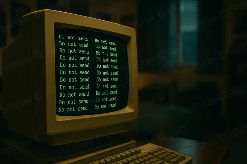 Vintage Crt Monitor Text Art