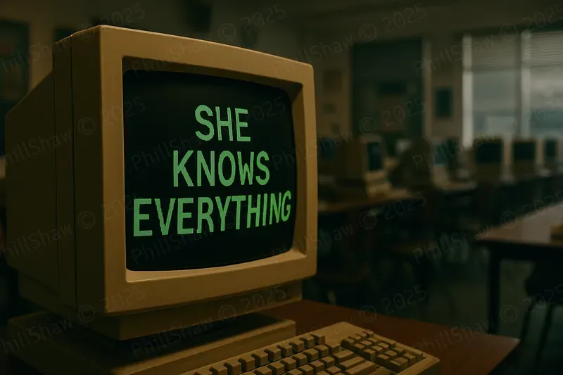 Vintage Crt Monitor Text Art