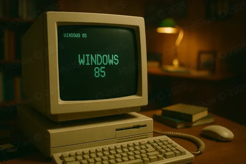 Vintage Crt Monitor Text Art