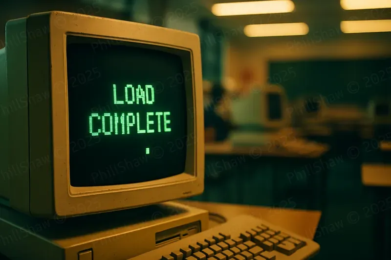 Vintage Crt Monitor Text Art