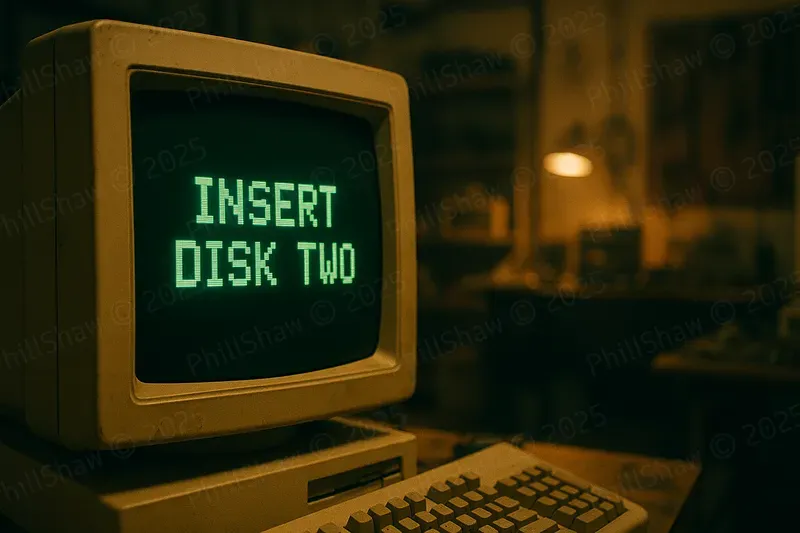 Vintage Crt Monitor Text Art