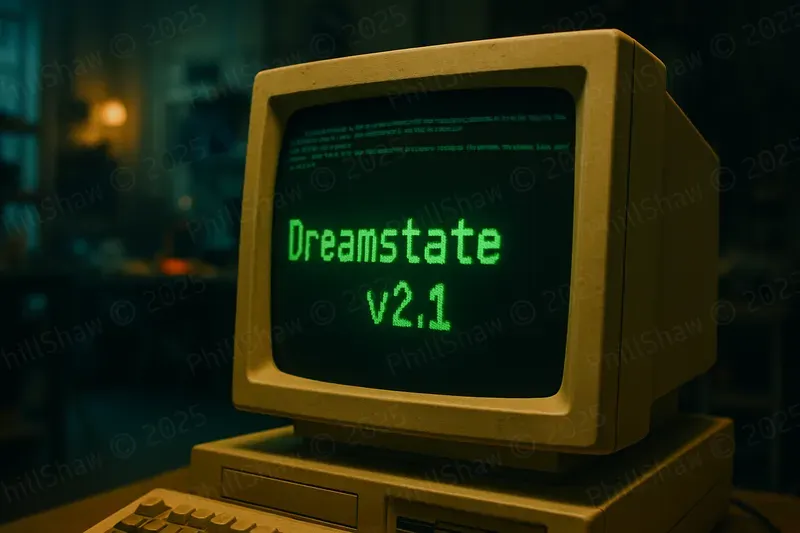 Vintage Crt Monitor Text Art