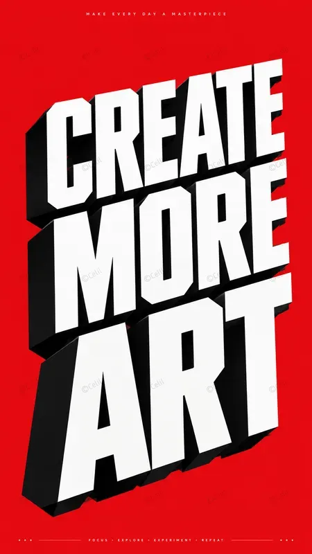 3D Typography Posters