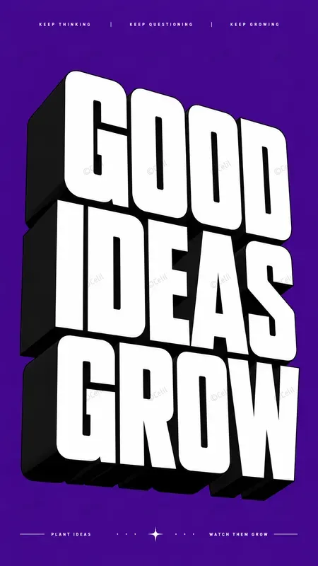 3D Typography Posters