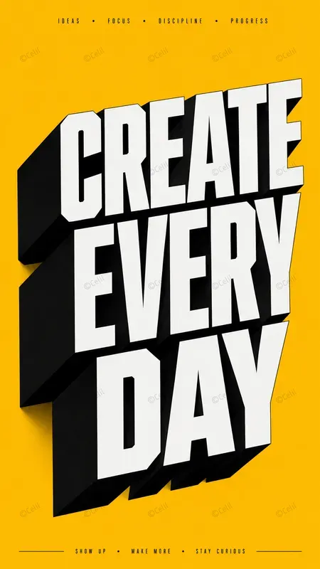 3D Typography Posters