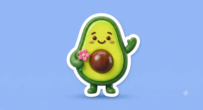 Cute 3D Clay Diecut Sticker Generator