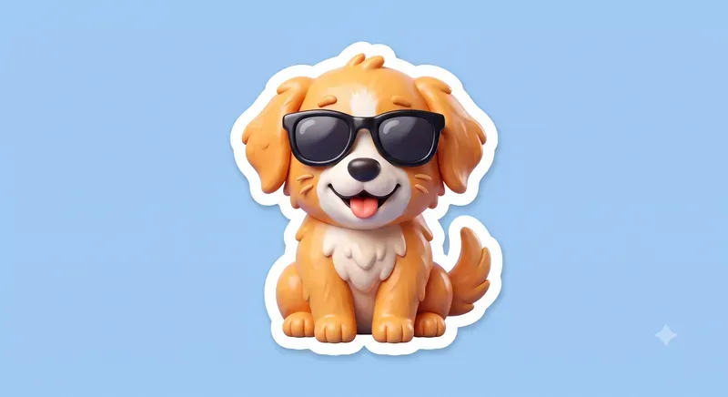 Cute 3D Clay Diecut Sticker Generator