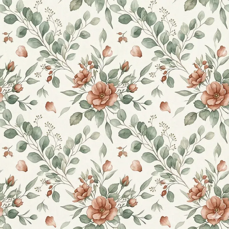 Boho Nursery Watercolor Seamless Patterns