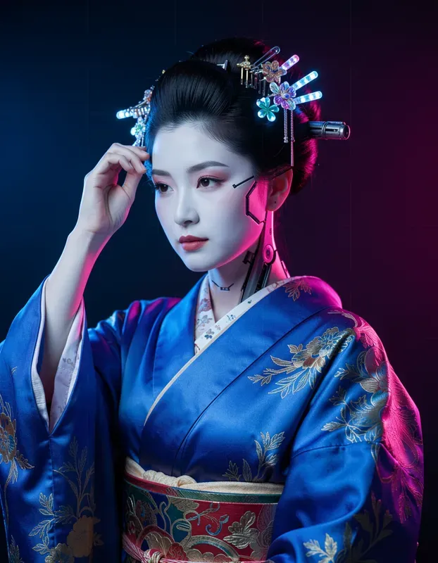 Neo Tokyo Cybernetic Geisha Portraits