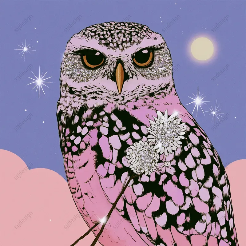 Pink Celestial Collage Portraits