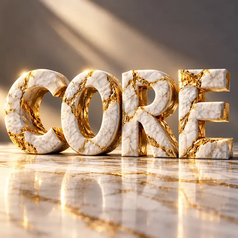 Sculptural Object Letter Typography Art