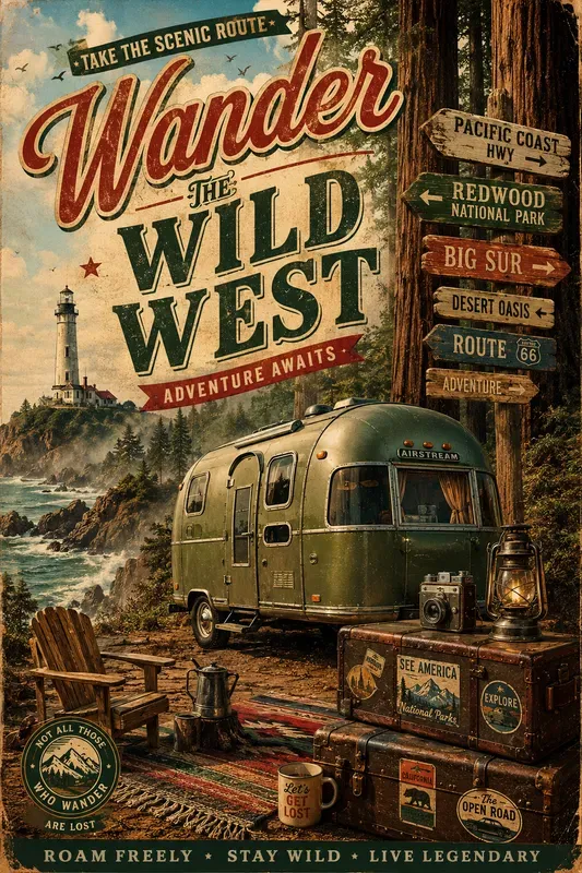 Vintage Americana Travel Posters