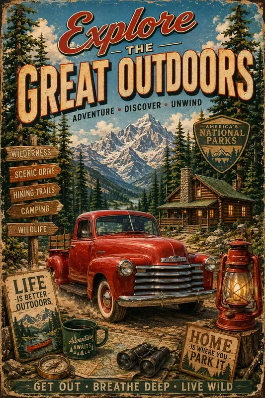 Vintage Americana Travel Posters