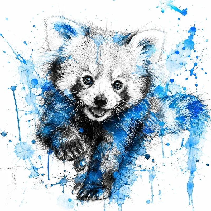 Ink Sketches And Watercolor Animals