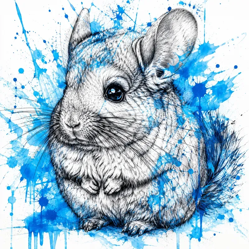 Ink Sketches And Watercolor Animals