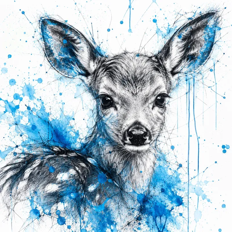 Ink Sketches And Watercolor Animals