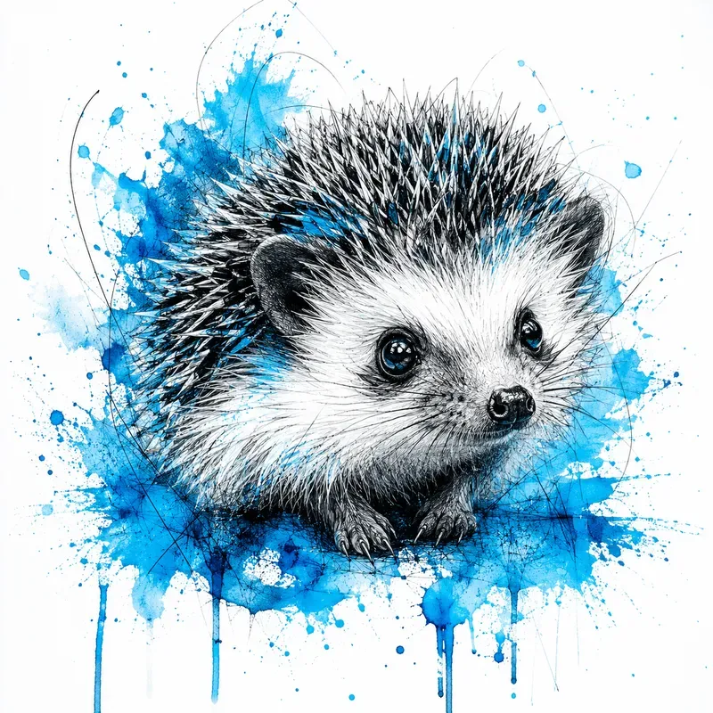 Ink Sketches And Watercolor Animals