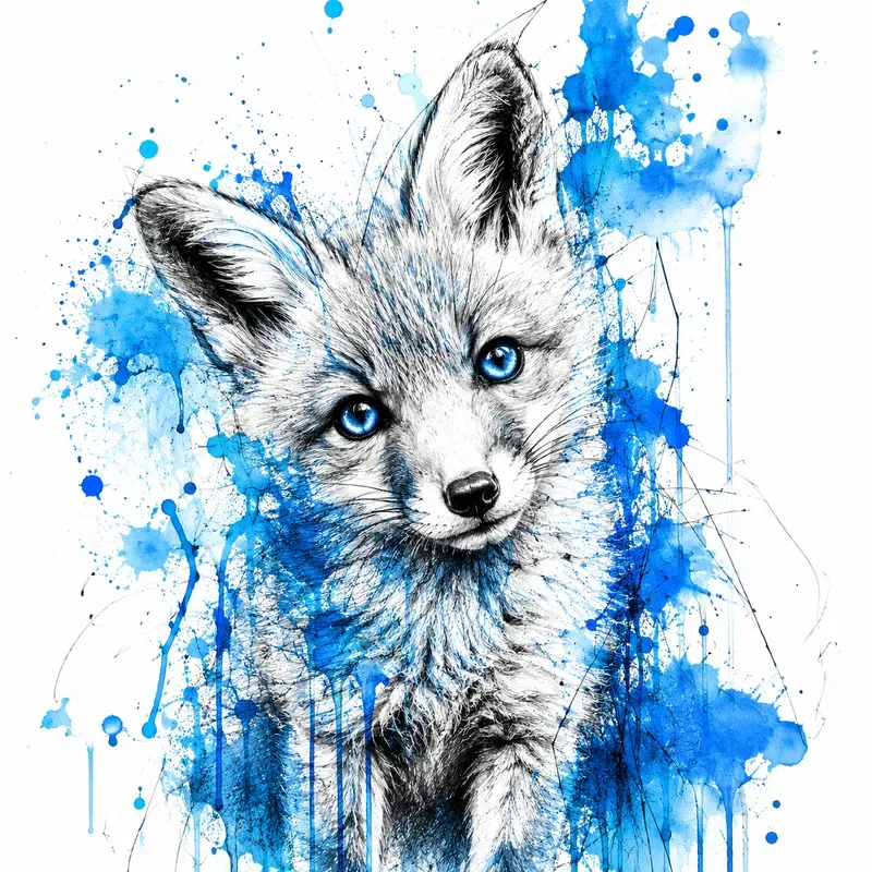 Ink Sketches And Watercolor Animals