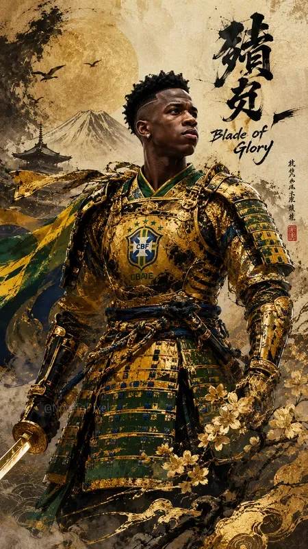 Football Samurai Fantasy Art