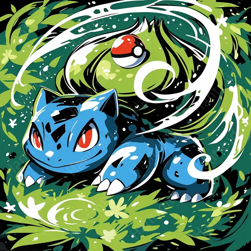 Pokemon Vibrant Dynamic Art