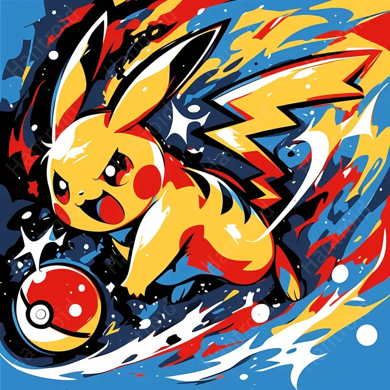 Pokemon Vibrant Dynamic Art