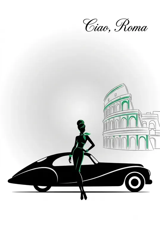 Minimalist Chic Silhouette Travel Art