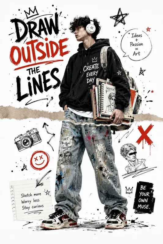 Urban Doodle Collage Poster Packs