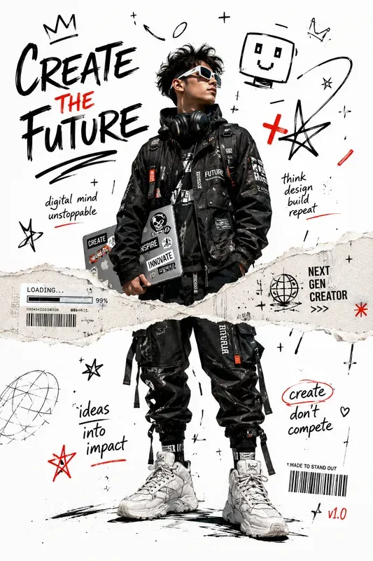 Urban Doodle Collage Poster Packs