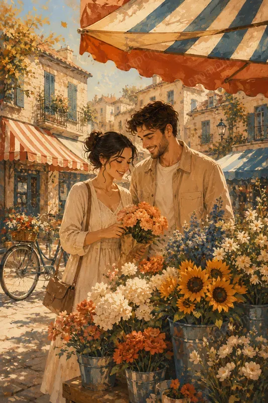 Romantic Couple Story Illustrations