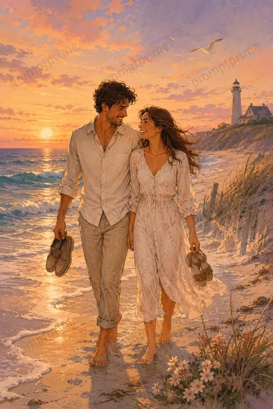 Romantic Couple Story Illustrations
