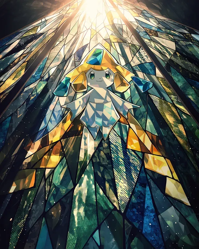 Exquisite Stained Glass Pokemon Designs