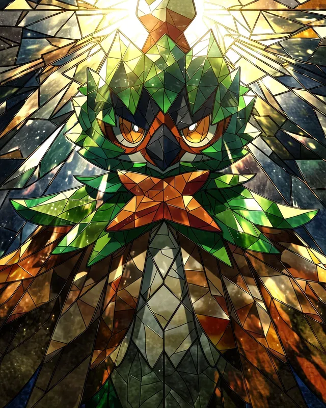 Exquisite Stained Glass Pokemon Designs