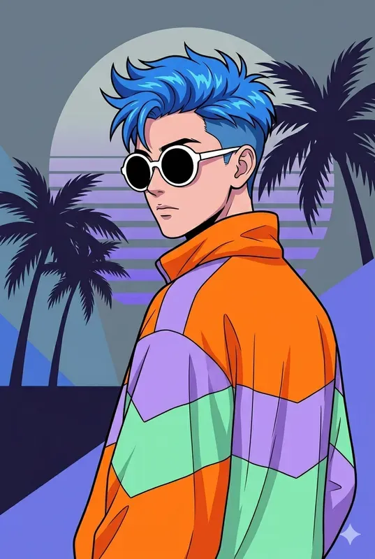 Retro 80s Anime Pop Art Generator