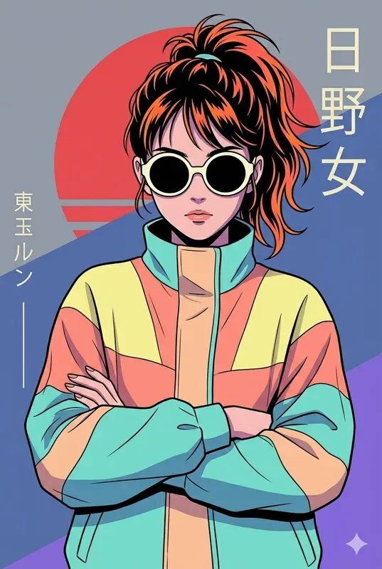 Retro 80s Anime Pop Art Generator