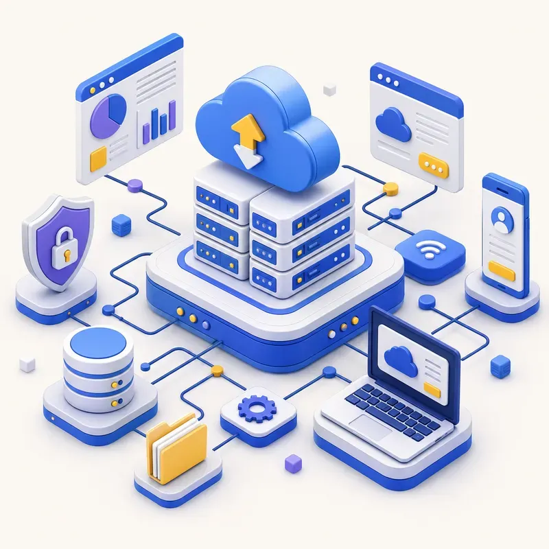 Modern Isometric Tech Ecosystem Kits