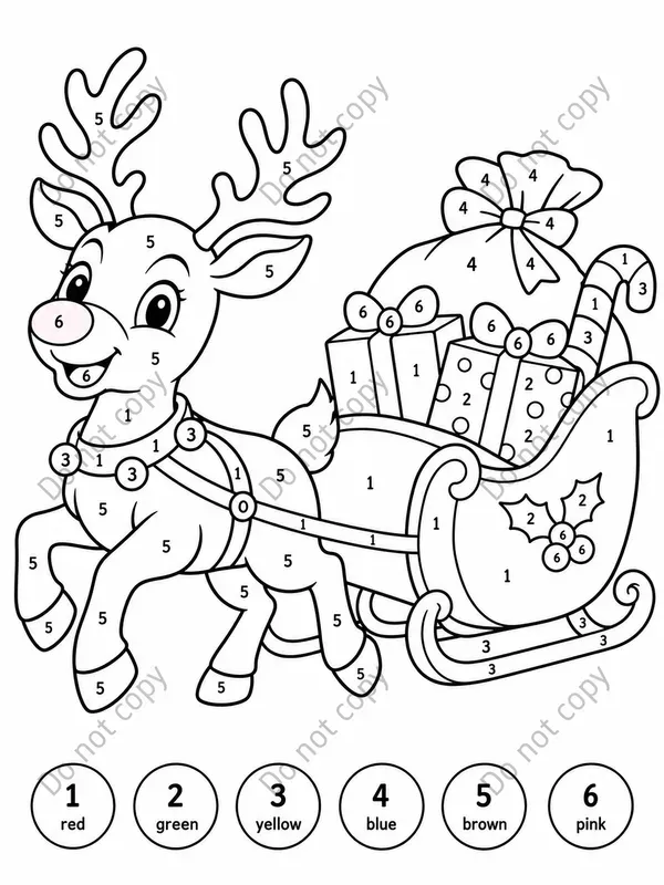Christmas Color By Number Pages