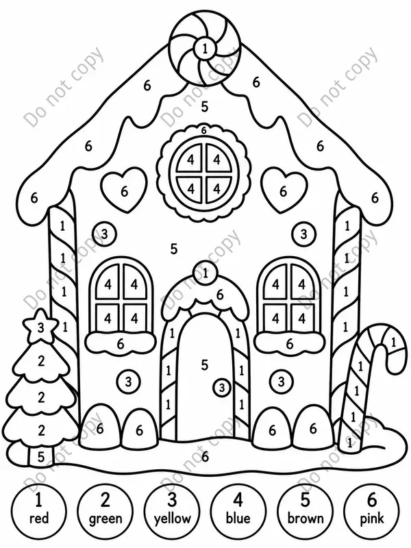 Christmas Color By Number Pages