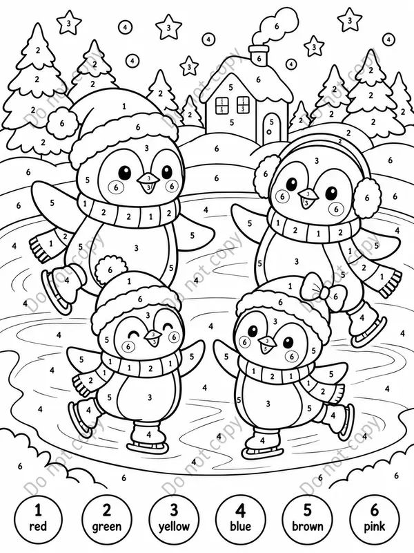 Christmas Color By Number Pages