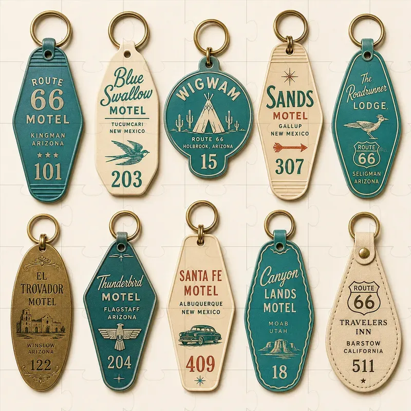 Vintage Hotel Key Tags