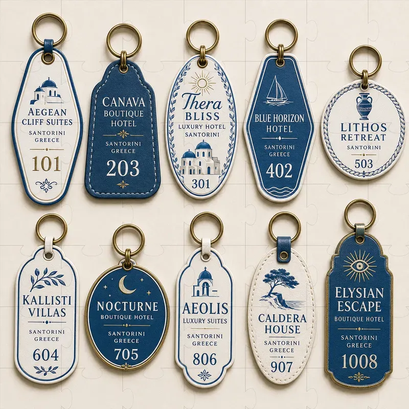 Vintage Hotel Key Tags