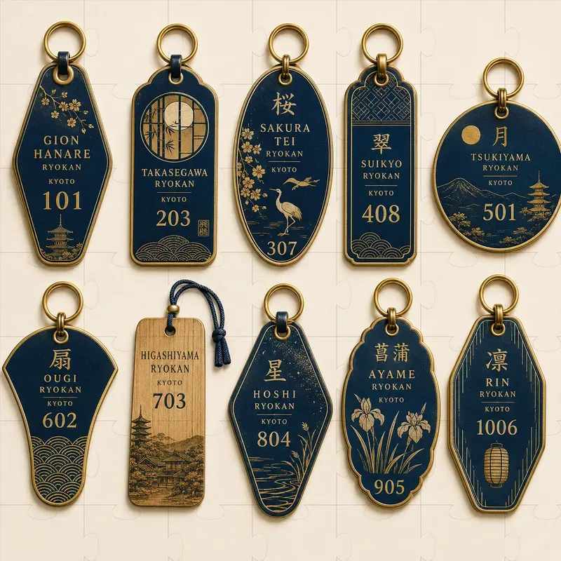 Vintage Hotel Key Tags