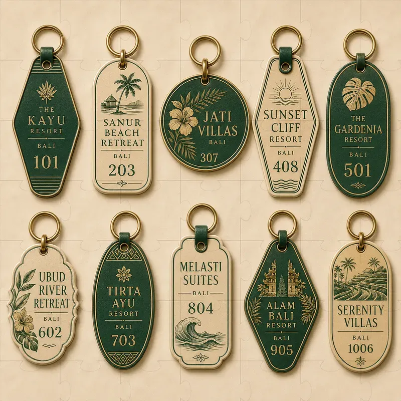 Vintage Hotel Key Tags